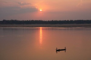 Krati - Mekong at sunset