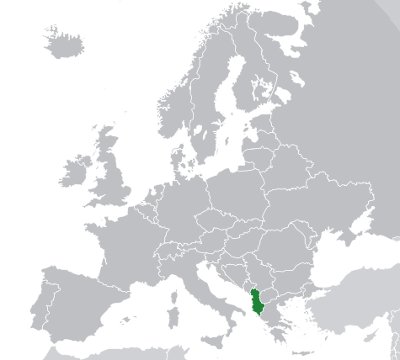 Where is Albania within Europe