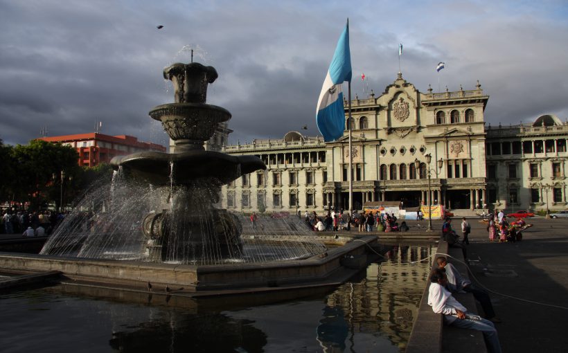 Guatemala City - Parque Central with Palacio Nacional de la Cultura